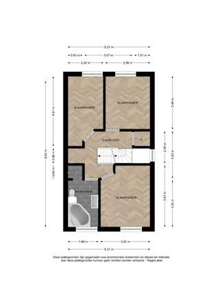 Floorplan - Lange Zandstraat 195, 7412 CG Deventer
